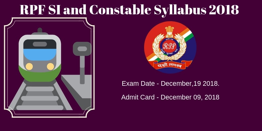 RPF Constable Syllabus 2018