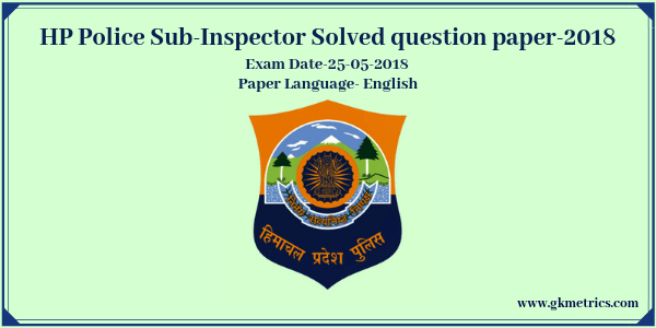 Himachal Pradesh Police Sub-Inspector question paper