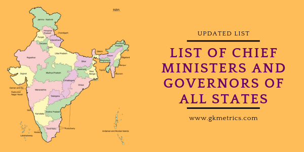 List of chief ministers and governors of all states