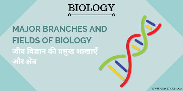 Major Branches and Fields of Biology